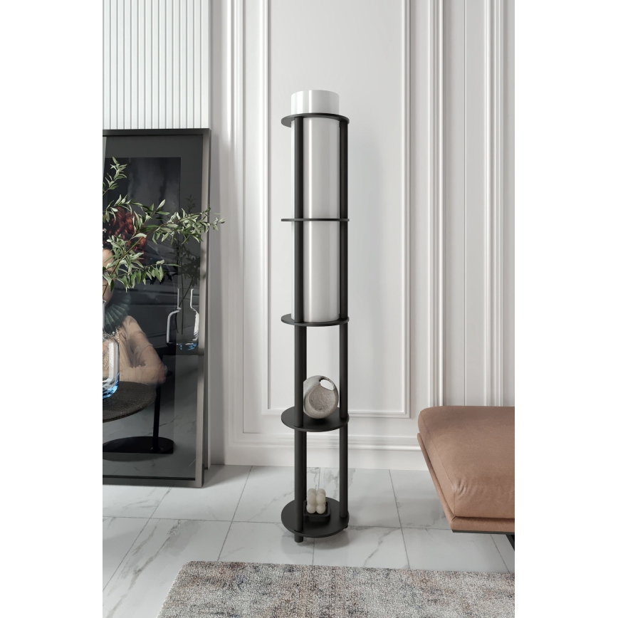 Candeeiro de pé com prateleiras NOTO 1xE27/40W/230V preto