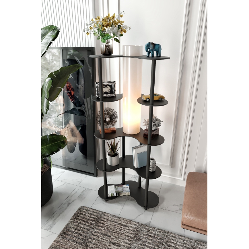Candeeiro de pé com prateleiras NOTO 1xE27/40W/230V preto