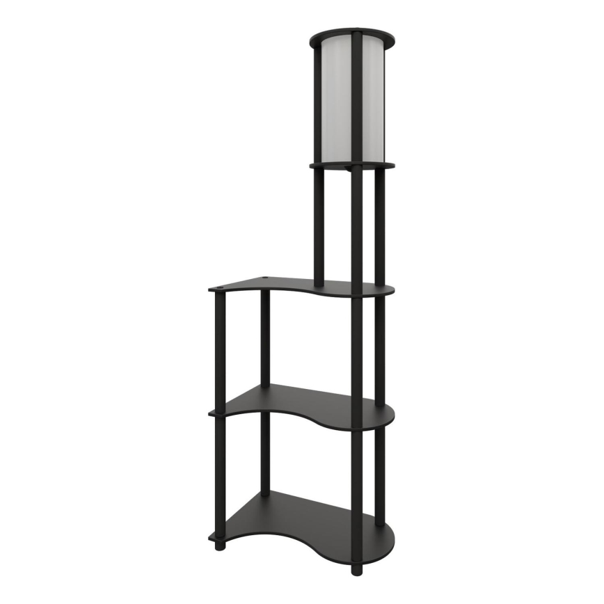Candeeiro de pé com prateleiras NOTO 1xE27/40W/230V preto