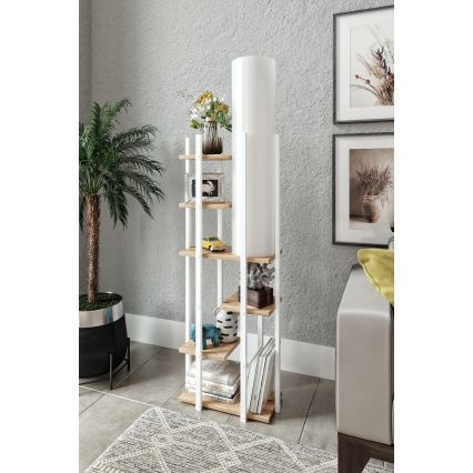 Candeeiro de pé com prateleiras VOGUE 1xE27/40W/230V 160 cm branco