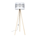 Candeeiro de pé CORAL 1xE27/60W/230V bege/branco/cromado fosco
