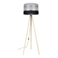 Candeeiro de pé CORAL 1xE27/60W/230V bege/preto/cinza/cromado fosco
