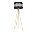 Candeeiro de pé CORAL 1xE27/60W/230V bege/preto/cromado fosco
