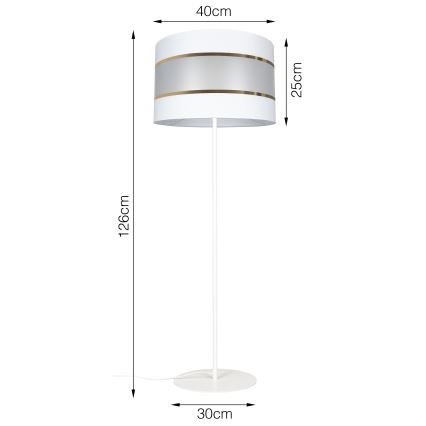 Candeeiro de pé CORAL 1xE27/60W/230V branco
