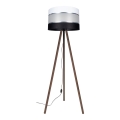 Candeeiro de pé CORAL 1xE27/60W/230V castanho/preto/branco/cromado fosco