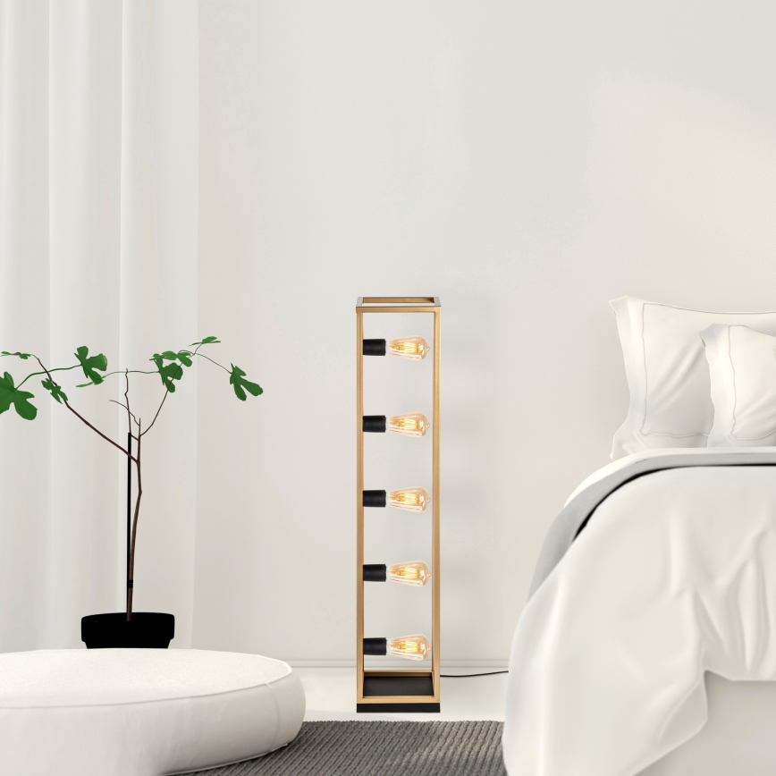 Candeeiro de pé KAFES 5xE27/40W/230V dourado
