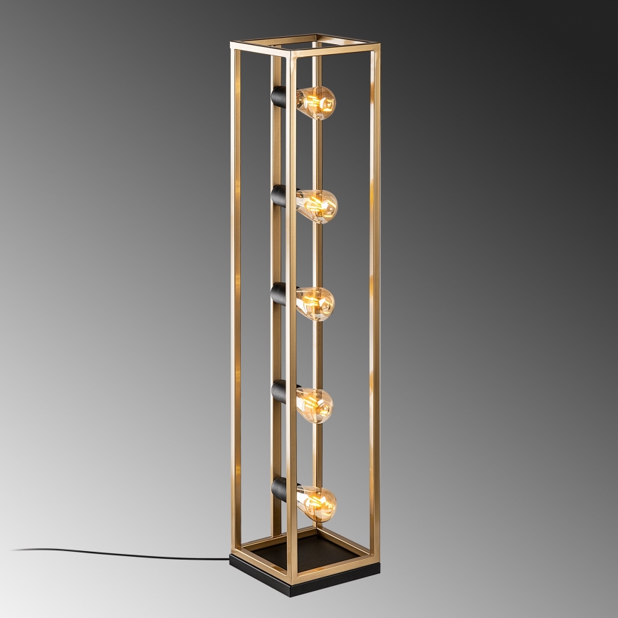 Candeeiro de pé KAFES 5xE27/40W/230V dourado