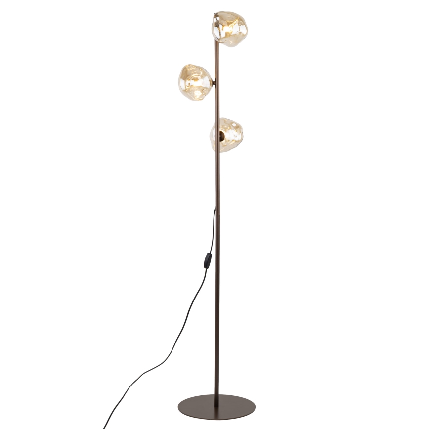 Candeeiro de pé LAVA 3xG9/8W/230V bronze/bege fumê