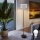 Candeeiro de pé LED TUNJA, 1x E27/20W/230V, Ø 30 cm, preto/branco