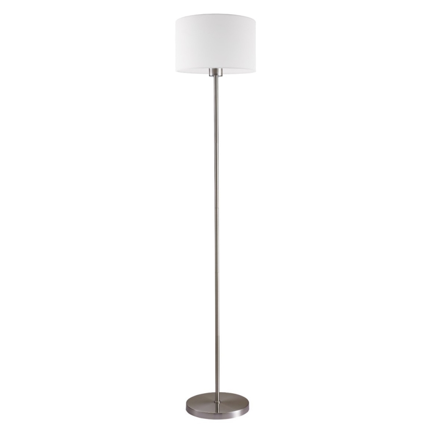 Candeeiro de pé LED TUNJA 1xE27/20W/230V Ø 30 cm cromo mate/branco