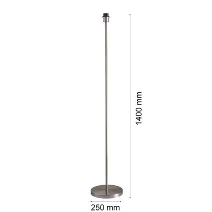 Candeeiro de pé LED TUNJA 1xE27/20W/230V Ø 30 cm cromo mate/branco