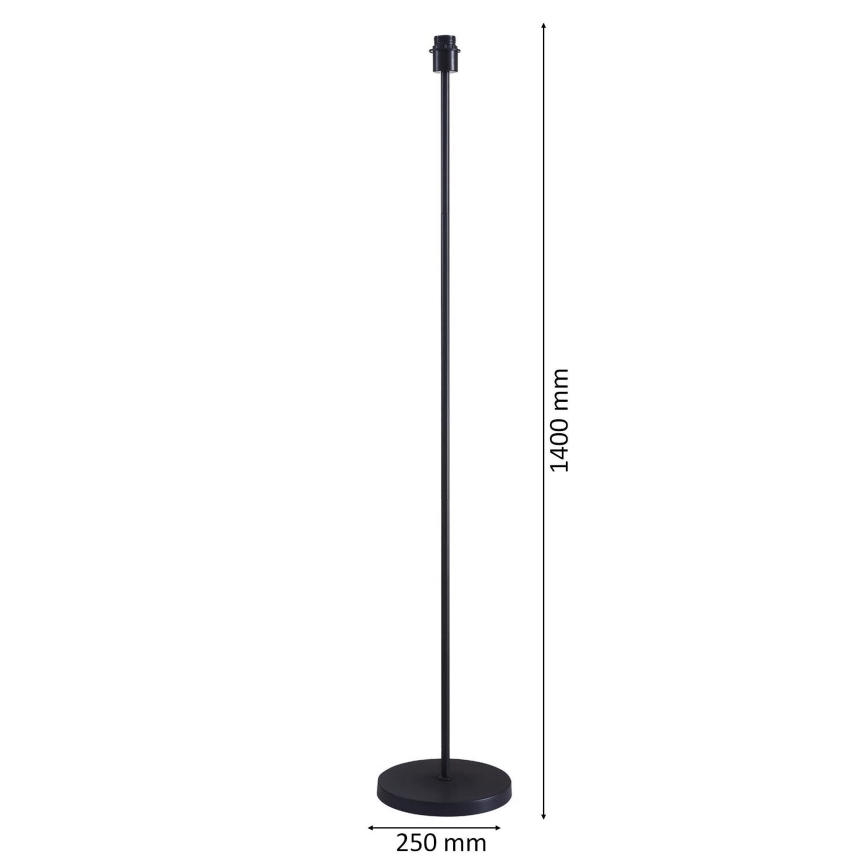 Candeeiro de pé LED TUNJA 1xE27/20W/230V Ø 30 cm preto/castanho