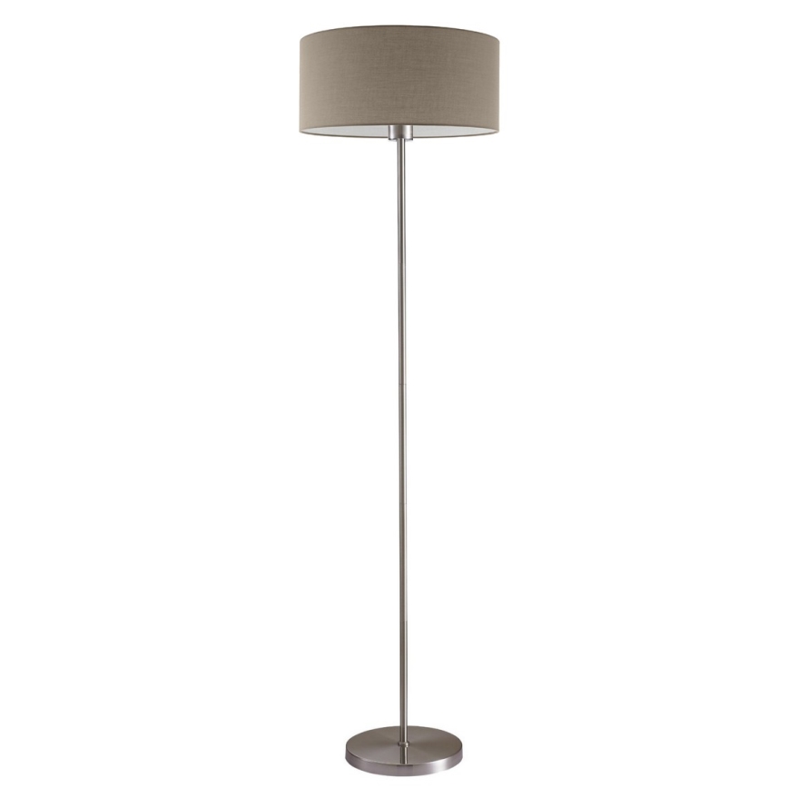 Candeeiro de pé LED TUNJA 1xE27/20W/230V Ø 38 cm cromo mate/taupe