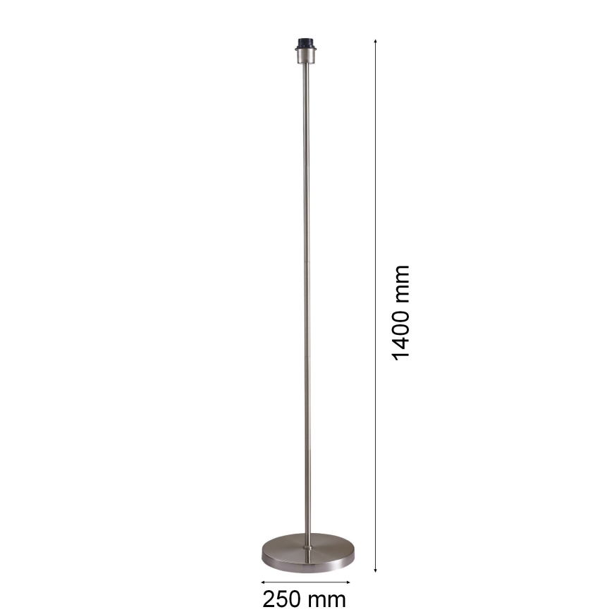 Candeeiro de pé LED TUNJA 1xE27/20W/230V Ø 38 cm cromo mate/taupe