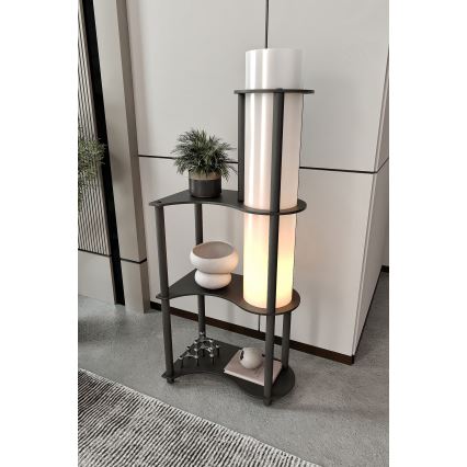 Candeeiro de pé NOTO com prateleiras 1xE27/40W/230V preto