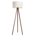 Candeeiro de pé STANDART 1xE27/60W/230V branco/wengué