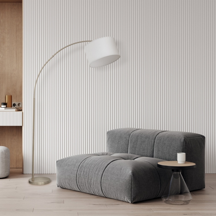 Candeeiro de pé ZENITH 1xE27/15W/230V cromo fosco/branco