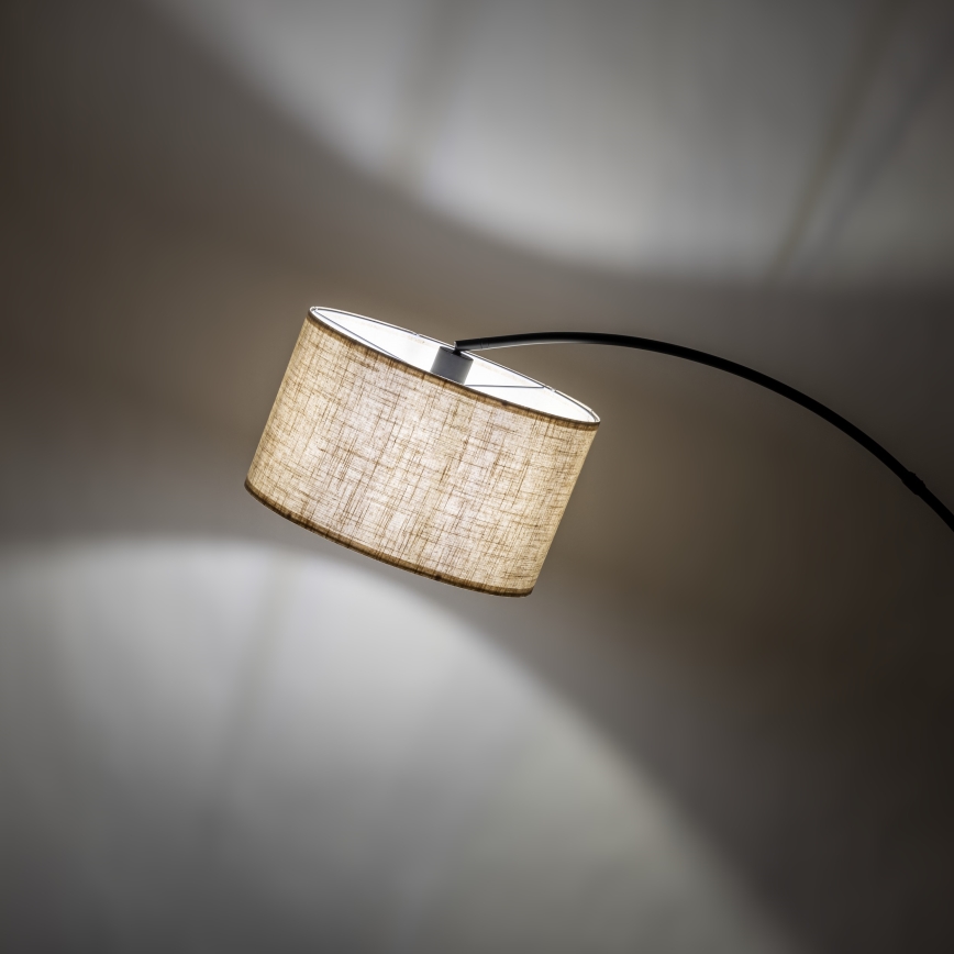 Candeeiro de pé ZENITH 1xE27/15W/230V preto/bege