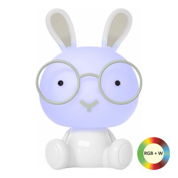 Candeeiro de presença para crianças LED RGBW regulável 2,5W/230V coelho branco