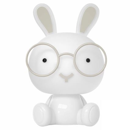 Candeeiro de presença para crianças LED RGBW regulável 2,5W/230V coelho branco
