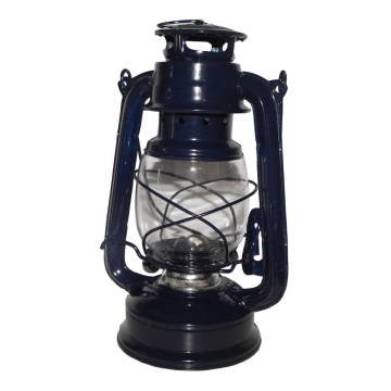 Candeeiro de querosene 24 cm azul