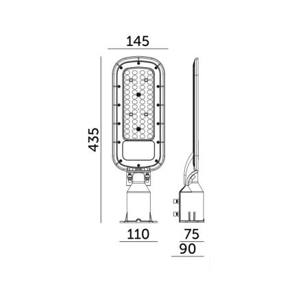 Candeeiro de rua BRELUXO LED/50W/230V 4000K IP65