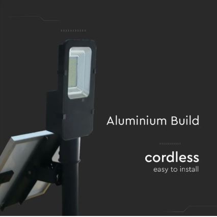 Candeeiro de rua solar LED com regulação LED/50W/6,4V 4000K IP65 + controlo remoto