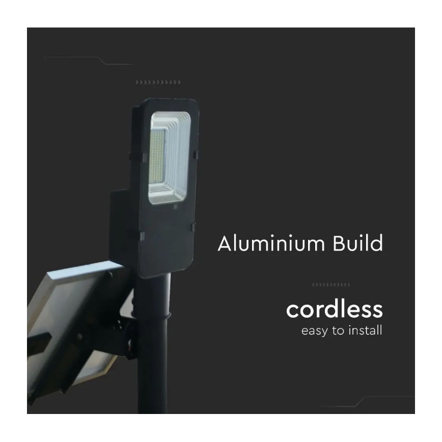 Candeeiro de rua solar LED com regulação LED/50W/6,4V 4000K IP65 + controlo remoto