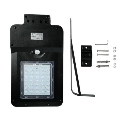 Candeeiro de rua solar LED com sensor LED/15W/7,4V 6000K IP65