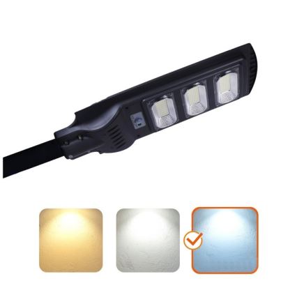 Candeeiro de rua LED solar regulável com sensor de movimento e anoitecer URBI LED/8W/3,2V 6500K IP54 + comando
