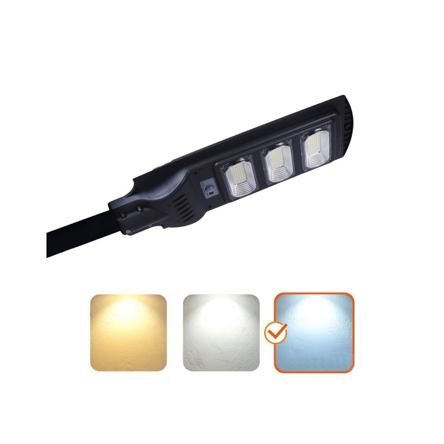 Candeeiro de rua LED solar regulável com sensor de movimento e anoitecer URBI LED/8W/3,2V 6500K IP54 + comando
