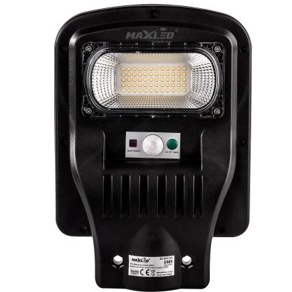 Candeeiro de rua LED solar regulável com sensor LED/150W/6V 6500K IP65 preto + comando