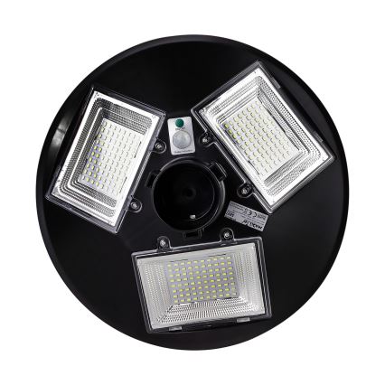 Candeeiro de rua solar LED regulável com sensor LED/15W/6V 11000 mAh 6500K IP65 preto + comando