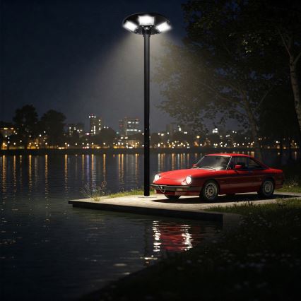 Candeeiro de rua solar LED regulável com sensor LED/22W/6V 18000 mAh 6500K IP65 preto + comando