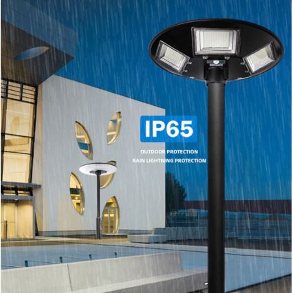 Candeeiro de rua solar LED regulável com sensor LED/22W/6V 18000 mAh 6500K IP65 preto + comando