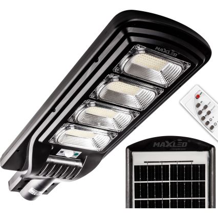 Candeeiro de rua LED solar regulável com sensor LED/240W/6V 6500K IP65 preto + comando
