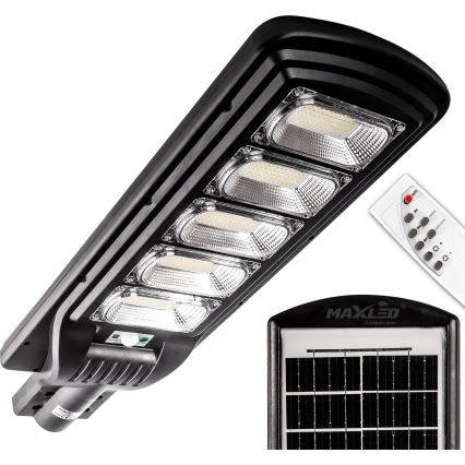 Candeeiro de rua LED solar regulável com sensor LED/300W/6V 6500K IP65 preto + comando
