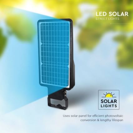 Candeeiro de rua solar LED com um sensor LED/40W/9,6V IP65 6000K + controlo remoto