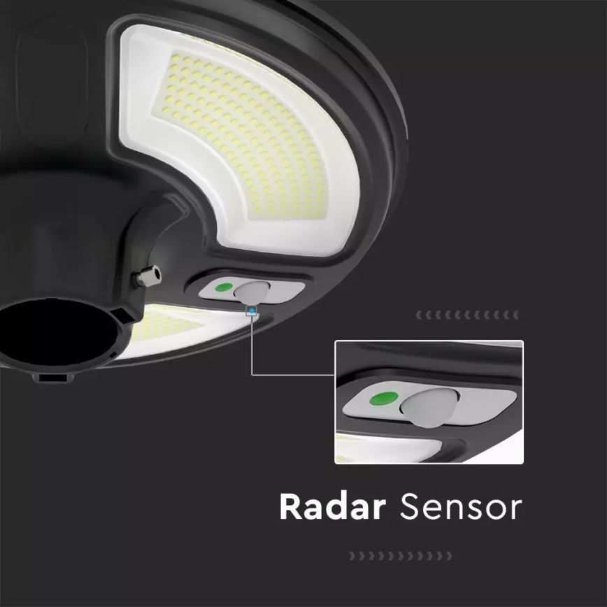Candeeiro de rua solar LED com um sensor LED/7,5W/3,2V IP65 4000K + controlo remoto