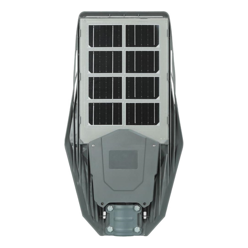 Candeeiro de rua solar LED regulável com sensor de movimento e anoitecer KERS LED/300W/3,2V 6500K 8000 mAh IP65 cinzento + comando