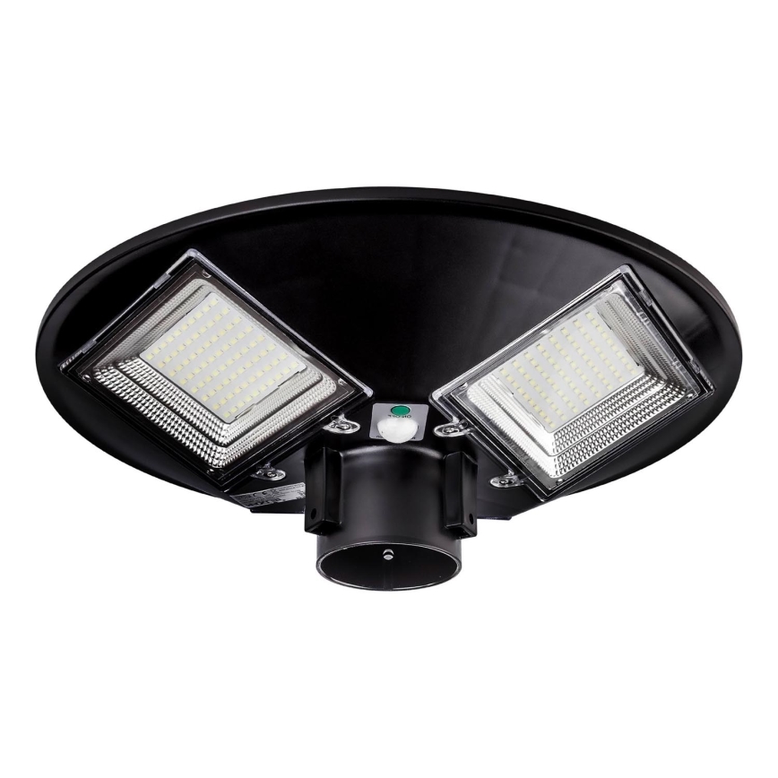 Candeeiro de rua solar LED regulável com sensor LED/15W/6V 11000 mAh 6500K IP65 preto + comando