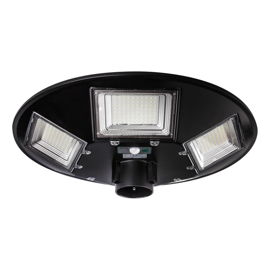 Candeeiro de rua solar LED regulável com sensor LED/22W/6V 18000 mAh 6500K IP65 preto + comando