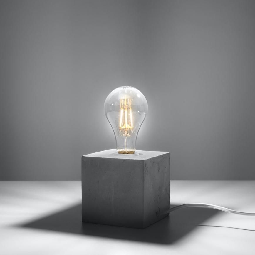 Candeeiro de secretária ABEL 1xE27/60W/230V betão