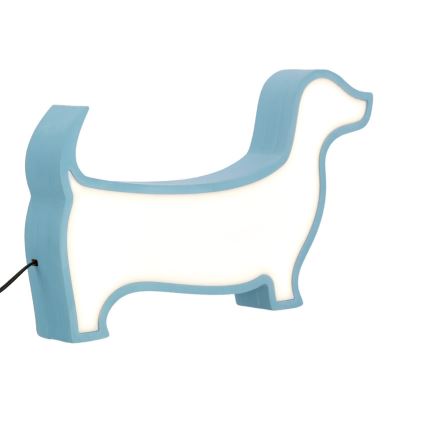 Candeeiro de secretária infantil DOG LED/12W/230V azul