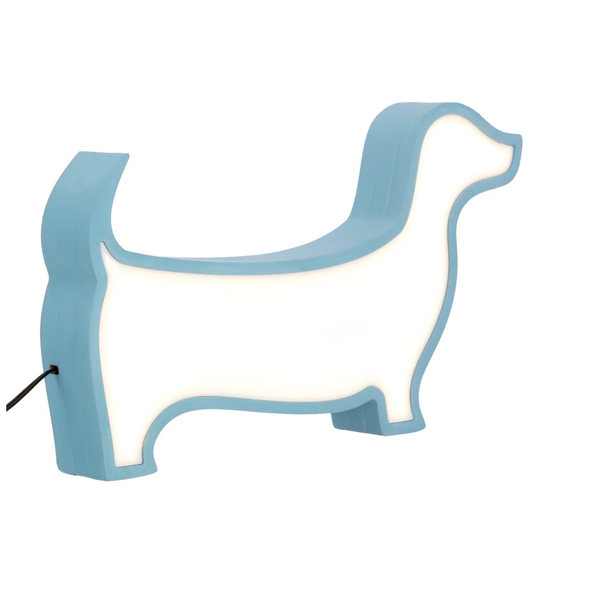 Candeeiro de secretária infantil DOG LED/12W/230V azul