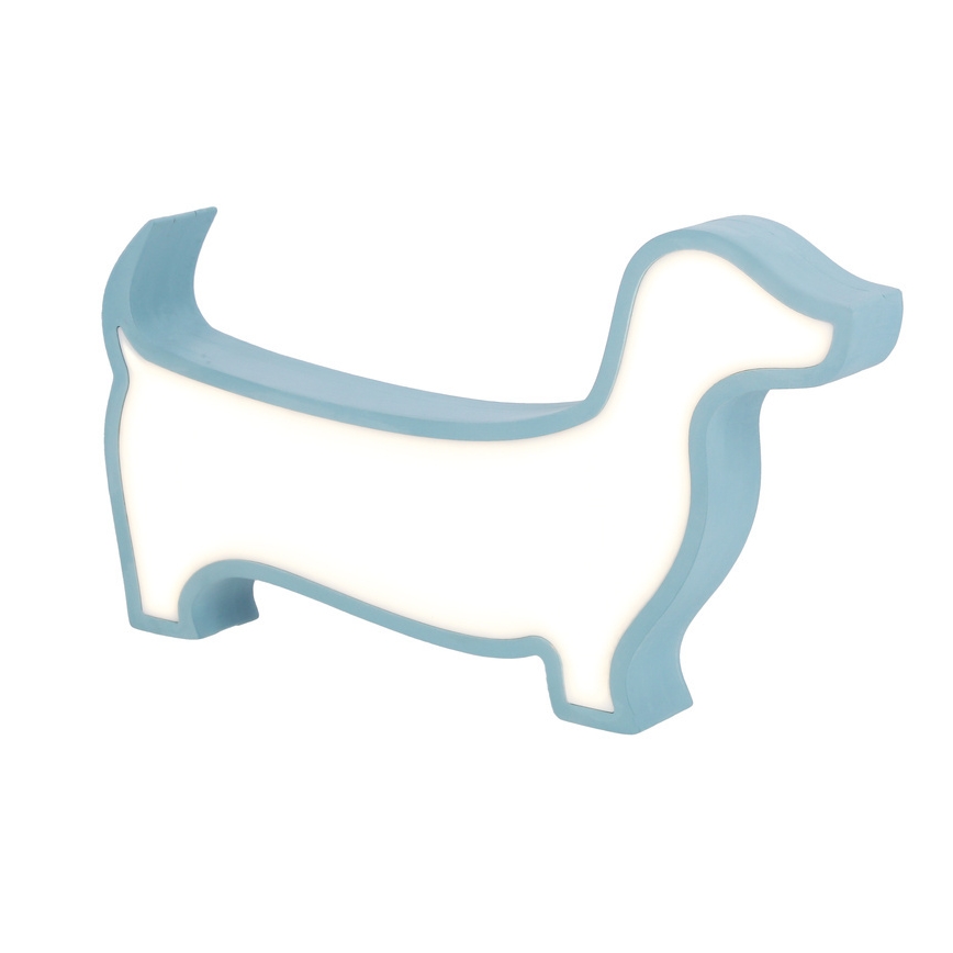 Candeeiro de secretária infantil DOG LED/12W/230V azul