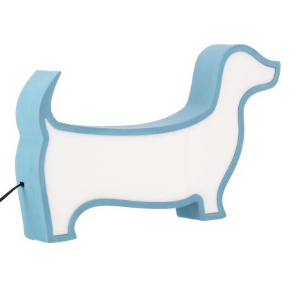 Candeeiro de secretária infantil DOG LED/12W/230V azul