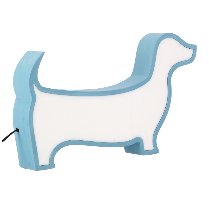 Candeeiro de secretária infantil DOG LED/12W/230V azul