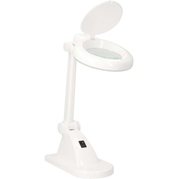 Candeeiro de Secretária LED com Lupa LED/6W/230V Branco