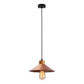 Candeeiro de suspensão MANAVGAT 1xE27/40W/230V cobre/castanho